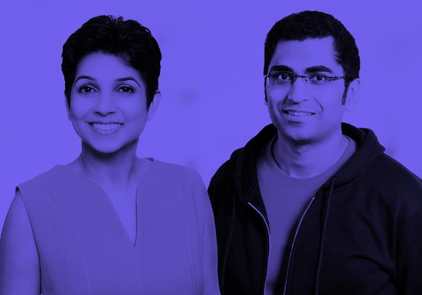 Image of Virtualness founders, Kirthiga Reddy and Saurash Doshi.