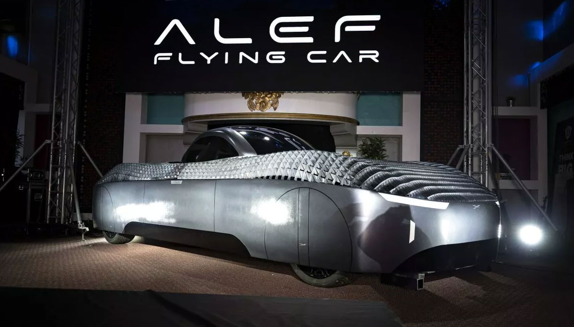 The Model A flying car by Alef unveiled at a presentation on October 19, 2022.