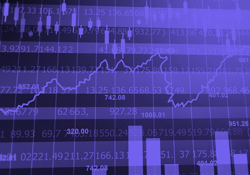 Image of a dynamic financial chart