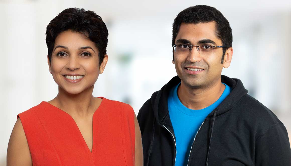 Image of Virtualness founders, Kirthiga Reddy and Saurash Doshi.