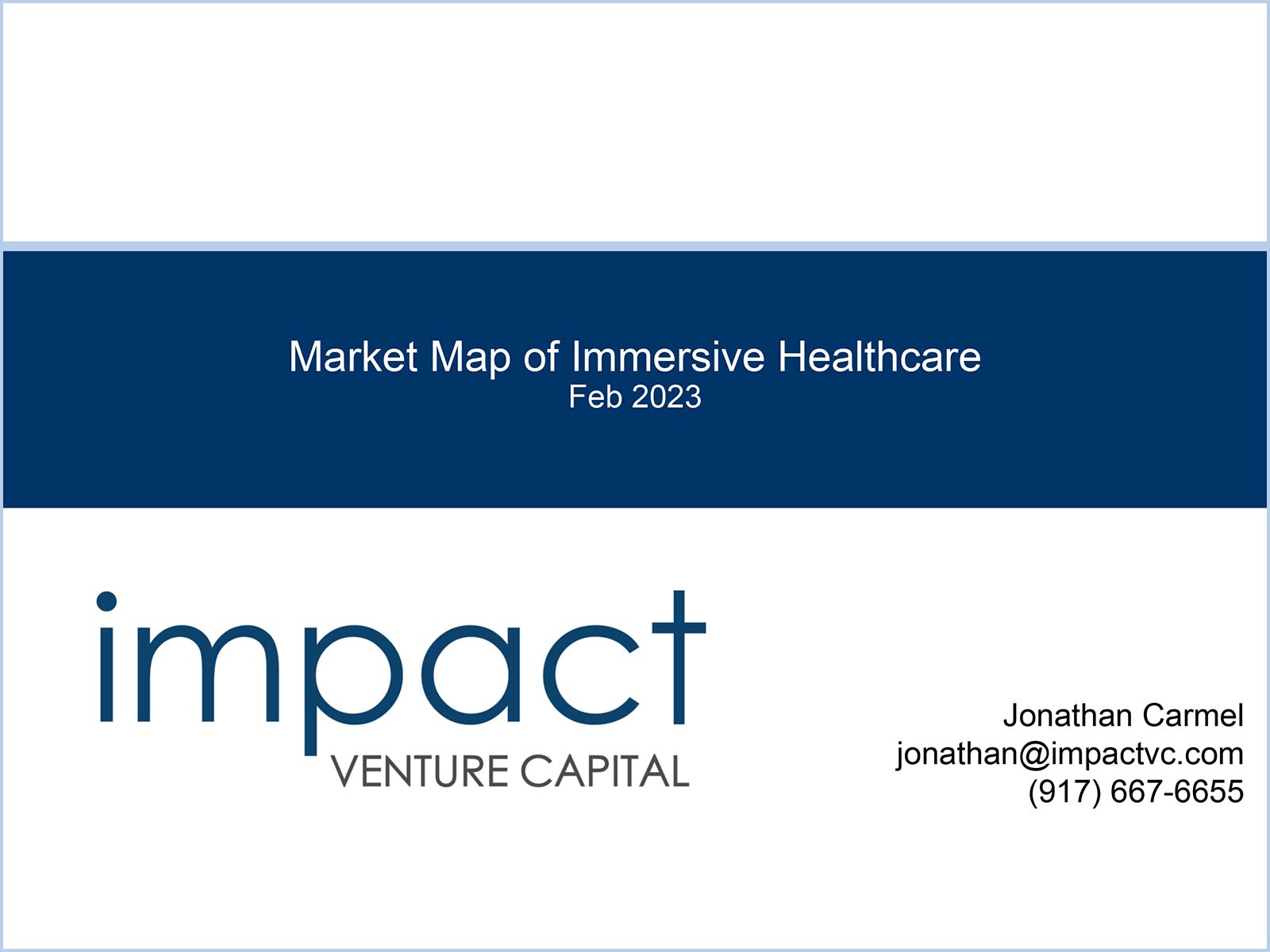 Preview image of Market Map of Immersive Healthcare